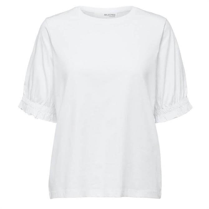 Selected Femme Lilliana Short Puff Sleeve T-Shirt